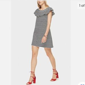 Kate Spade M striped off shoulder dress